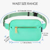 Picture of ZORFIN Fanny Packs for Women Men, Crossbody Fanny Pack, Belt Bag with Adjustable Strap, Fashion Waist Pack for Outdoors/Workout/Traveling/Casual/Running/Hiking/Cycling (Mint Green)