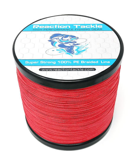 GetUSCart- Reaction Tackle Braided Fishing Line NO Fade Red 20LB