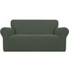 Picture of Easy-Going Stretch Oversized Loveseat Slipcover 1-Piece Sofa Cover Furniture Protector Couch Soft with Elastic Bottom for Kids Polyester Spandex Jacquard Fabric Small Checks Olive Green