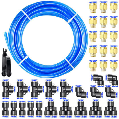 Picture of TAILONZ PNEUMATIC Blue 6mm OD 4mm ID Polyurethane PU Air Hose Pipe Tube Kit 32 Meter 100ft