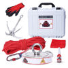 Picture of 3600LBs Magnet Fishing Kit - A Complete Double Sided Magnet Fishing Kit with Case Includes Strong Neodymium N52 Magnet, Durable 65ft Rope, Carabiner, Gloves, Grappling Hook & Waterproof Case