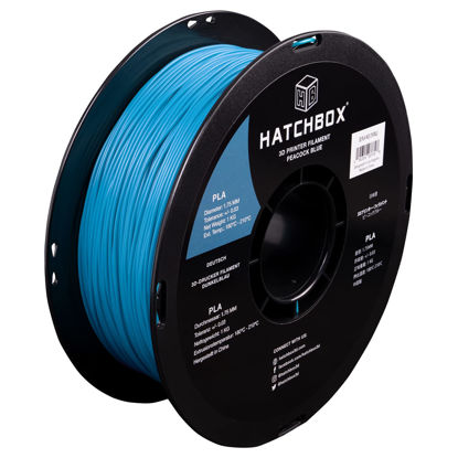 Picture of HATCHBOX 1.75mm Peacock Blue PLA 3D Printer Filament, 1 KG Spool, Dimensional Accuracy +/- 0.03 mm, 3D Printing Filament