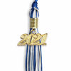 Picture of Endea Graduation Mixed Double Color Tassel with Gold Date Drop (Royal Blue/White, 2021)