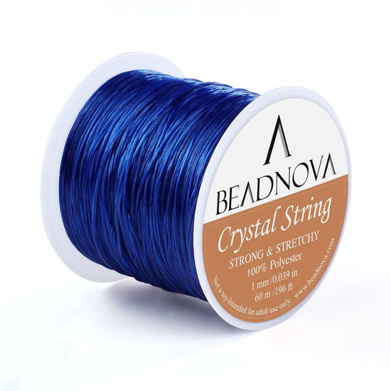 GetUSCart- BEADNOVA 1mm Elastic Stretch Crystal String Cord for Jewelry  Making Bracelet Beading Thread 60m/roll (Blue)