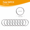 Picture of 100PCS Swivel Snap Hooks with Key Rings, Premium Metal Swivel Lobster Claw Clasps Assorted Sizes (Large, Medium, Small) for Keychain Clip Lanyard, Jewelry Making, Crafts, Silver