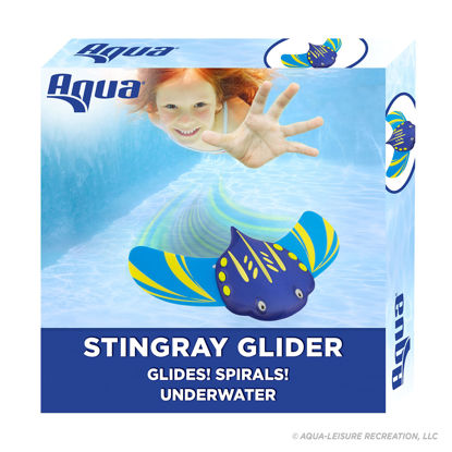 Picture of Aqua Stingray Underwater Glider, Swimming Pool Toy, Self-Propelled, Adjustable Fins, Travels up to 60 Feet, Dive and Retrieve Pool Toy