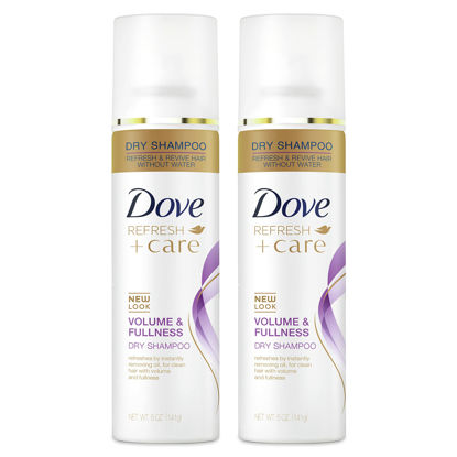 Picture of Dove Dry Shampoo Volume & Fullness 2 Count for Oily Hair for Refreshed Hair 5 oz