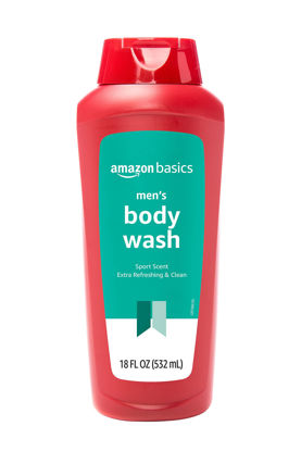 Picture of Amazon Basics Men's Body Wash, Sport Scent, 18 fluid ounce, Pack of 1