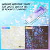 Picture of DAGEDA Body Glitter Gel, Holographic Face Glitters Body Gel Shimmer Liquid Eyeshadow, Color Changing Glitter for Face Hair Nails, Glitter Under Light Festival Glitter Makeup 1.7oz (Mystic Purple)