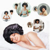 Picture of BONNET QUEEN 2Pcs Pack Silk Bonnet for Sleeping Satin Bonnet Hair Bonnet with Tie Band Sleep Bonnet Night Bonnets for Men Women Natural Hair