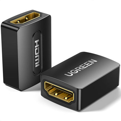 Picture of UGREEN HDMI Coupler 2 Pack, 4K@60Hz HDMI Female to Female Adapter HDMI 2.0 Extender for HDMI Cables 3D HDMI Connector Compatible with HDTV Roku TV Stick Chromecast Nintendo Switch Xbox PS5/4 Laptop PC