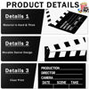 Picture of Jecery Movie Film Clap Board Halloween Party Props 7 x 8 Inch Cardboard Clapboard Directors Clapper Writable Cut Action Scene Night Centerpiece for Movies Films Photo (40 Pcs)