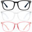 Picture of hunsquer Blue Light Blocking Glasses - Women/Men 3Pack Computer Reading Gaming Anti Eyestrain Blue Light Glasses Non Prescription