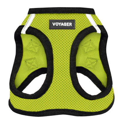 Picture of Voyager Step-in Air Dog Harness - All Weather Mesh Step in Vest Harness for Small and Medium Dogs by Best Pet Supplies - Harness (Lime Green/Black Trim), XXX-Small