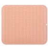 Picture of MicoYang Silicone Dish Drying Mat for Multiple Usage,Easy clean,Eco-friendly,Heat-resistant Silicone Mat for Kitchen Counter or Sink,Refrigerator or Drawer Liner Pink XL 18 inches x 16 inches