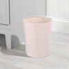 Picture of mDesign Round Metal Small 1.7 Gallon Recycle Trash Can Wastebasket, Garbage Container Bin for Bathrooms, Kitchen, Bedroom, Home Office - Durable Stainless Steel - Mirri Collection - Light Pink