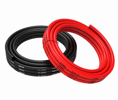 Picture of TUOFENG 8 Gauge Wire Silicone Wires 20 Feet -8awg Power Cable, Battery Cable [10 ft Black and 10 ft Red] 1650 Strands Stranded Wire of Tinned Copper Wire