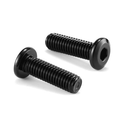Picture of M6 x 25mm 10Pcs Flat Head Hex Socket Cap Screws Bolts, 304 Stainless Steel 18-8, Full Thread, Black Oxide by SG TZH (with Hex Spanner)