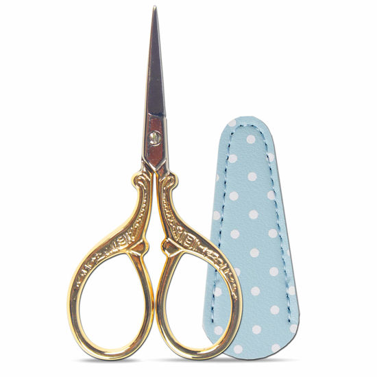 GetUSCart- Hisuper Embroidery Scissors with Leather Scissors Cover Small  3.6 inch Sewing Craft Sharp Scissors for Fabric Cutting Paper Crafting  Office Scissors Sewing Handicrafts Tool