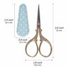 Picture of Hisuper Embroidery Scissors with Leather Scissors Cover Small 3.6 inch Sewing Craft Sharp Scissors for Fabric Cutting Paper Crafting Office Scissors Sewing Handicrafts Tool