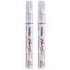 Picture of Permanent Paint Pens White Markers - 2 Pack Single color Oil Based, Medium Tip, Quick Drying and Waterproof Marker Pen for Metal, Rock Painting, Wood, Fabric, Plastic, Canvas, Mugs