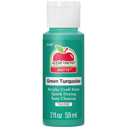 Picture of Apple Barrel Acrylic Paint, Green Turquoise 2 fl oz Classic Matte Acrylic Paint For Easy To Apply DIY Arts And Crafts, Art Supplies With A Matte Finish