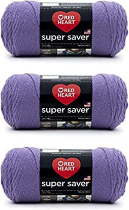 Picture of Red Heart Super Saver Yarn, 3 Pack, Lavender 3 Count