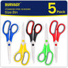 Picture of Scissors Set of 5-Pack, 8" Scissors All Purpose Comfort-Grip Handles Sharp Scissors for Office Home School Craft Sewing Fabric Supplies, High/Middle School Student Teacher Scissor, Right/Left Handed