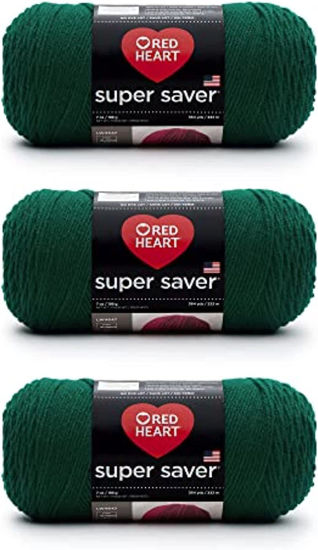 Picture of Red Heart Super Saver Paddy Green Yarn - 3 Pack of 198g/7oz - Acrylic - 4 Medium (Worsted) - 364 Yards - Knitting/Crochet