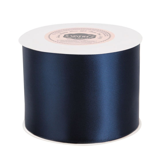 GetUSCart- VATIN 3 inch Double Faced Polyester Navy Blue Satin Ribbon ...