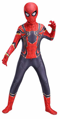 Picture of Riekinc Kids Superhero Suits Cosplay Jumpsuit Halloween Costumes L