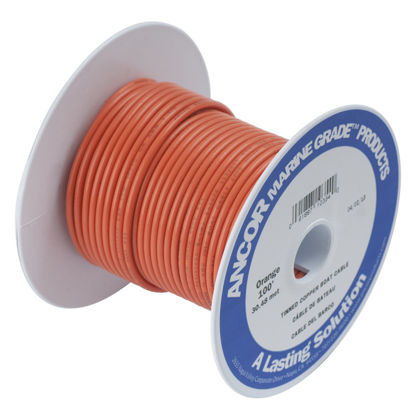 Picture of Ancor 100510 Marine Grade Electrical Primary Tinned Copper Boat Wiring (18-Gauge, Orange, 100-Feet)