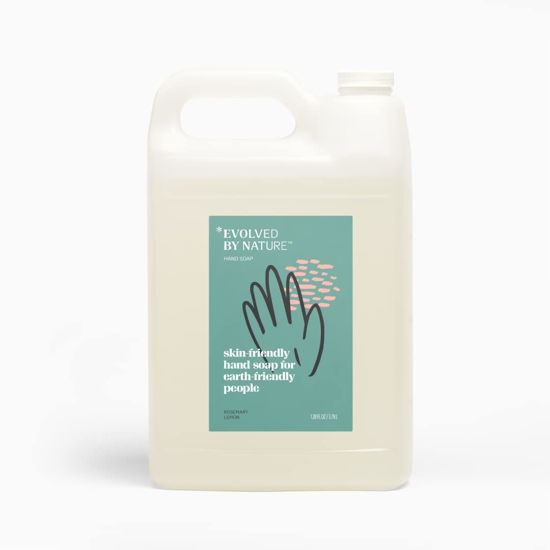 Picture of EVOLVED BY NATURE Liquid Hand Soap Refill, Rosemary Lemon Essential Oils, Moisturizing Naturally Derived Ingredients Biodegradable Hand Wash, Gallon (128 oz)