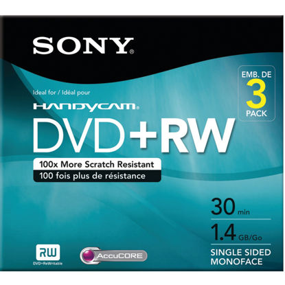Picture of Sony 3DPW30R2HC 3-Pack 8cm DVD+RW with Hangtab