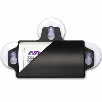 Picture of EZ Pass Holder. Super Strong Holder with Suction Cups Holds Tightly to Your Car Windshield (Black)