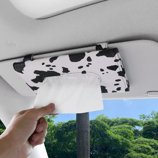 GetUSCart- Cow Print Car Accessories for Women, Car Visor Tissue