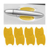 Picture of 8PCS Car Door Handle Sticker, Carbon Fiber Anti-Scratches Car Door Cup Protector, Non-Marking Auto Door Handle Protective Film, Self-Adhesive Door Side Paint Protector for All Cars (Gold/8 PCS)