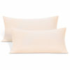 Picture of Stretch Toddler Pillowcases - Jersey Knit Travel Pillow Cases to Fit Pillows Sized 12x16, 13x18 or 14x20, Ultra Soft Envelope Closure Small Pillowcases Set of 2, Pink