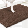 Picture of Muddy Mat AS-SEEN-ON-TV Highly Absorbent Microfiber Door Mat and Pet Rug, Non Slip Thick Washable Area and Bath Mat Soft Chenille for Kitchen Bathroom Bedroom Indoor and Outdoor - Brown Small 28"X18"