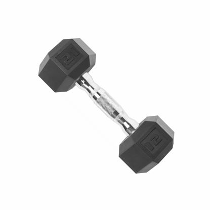 Picture of CAP 12 LB Coated Hex Dumbbell Weight, New Edition