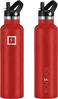Picture of IRON °FLASK Sports Water Bottle - 24 Oz, 3 Lids (Straw Lid), Leak Proof, Vacuum Insulated Stainless Steel, Hot Cold, Double Walled, Thermo Mug, Standard Metal Canteen