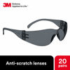 Picture of 3M Safety Glasses, Virtua, ANSI Z87, 20 Pairs, Gray Hard Coat Lens, Gray Frame
