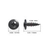 Picture of (350 pcs)#8×5/8" Black Truss Head Wood Screws Quick Metal Self Tapping Zinc Oxide