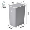 Picture of XPIY Trash Can with Lid, 3 Pack 4 Gallons/15 L (Black)