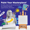 Picture of Artlicious Canvases for Painting - Pack of 12, 12 x 12 Inch Blank White Canvas Boards - 100% Cotton Art Panels for Oil, Acrylic & Watercolor Paint