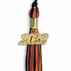 Picture of Endea Graduation Mixed Double Color Tassel with Gold Date Drop (Black/Orange, 2022)