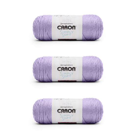 Caron Simply Soft Soft Pink Yarn - 3 Pack of 170g/6oz - Acrylic - 4 Medium  (Worsted) - 315 Yards - Knitting/Crochet