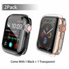 Picture of [2-Pack] Julk 44mm Case for Apple Watch Series 6 / SE/Series 5 / Series 4 Screen Protector, Overall Protective Case TPU HD Ultra-Thin Cover (1 Black+1 Transparent)