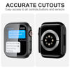 Picture of 2 Pack Case with Tempered Glass Screen Protector for Apple Watch Series 3/2/1 38mm,JZK Slim Guard Bumper Full Coverage Hard PC Protective Cover HD Ultra-Thin Cover for iWatch 38mm,Black+Slver