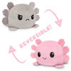 Picture of TeeTurtle - The Original Reversible Axolotl Plushie - Pink Sparkle + Gray - Cute Sensory Fidget Stuffed Animals That Show Your Mood